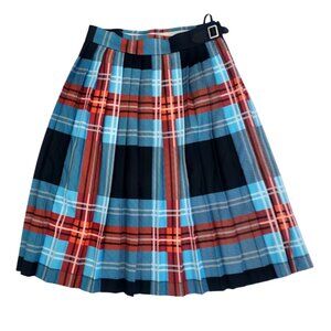 Plaid Pleated Skirt By Papillon Size Girls 14